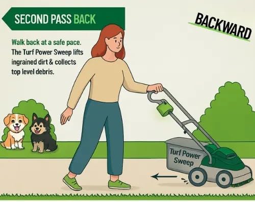 Heavy-Duty Turf Sweeper 🌱 – Clean Your Lawn with Ease! 🧹