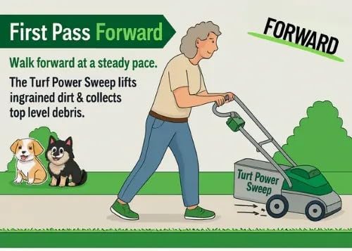 Heavy-Duty Turf Sweeper 🌱 – Clean Your Lawn with Ease! 🧹