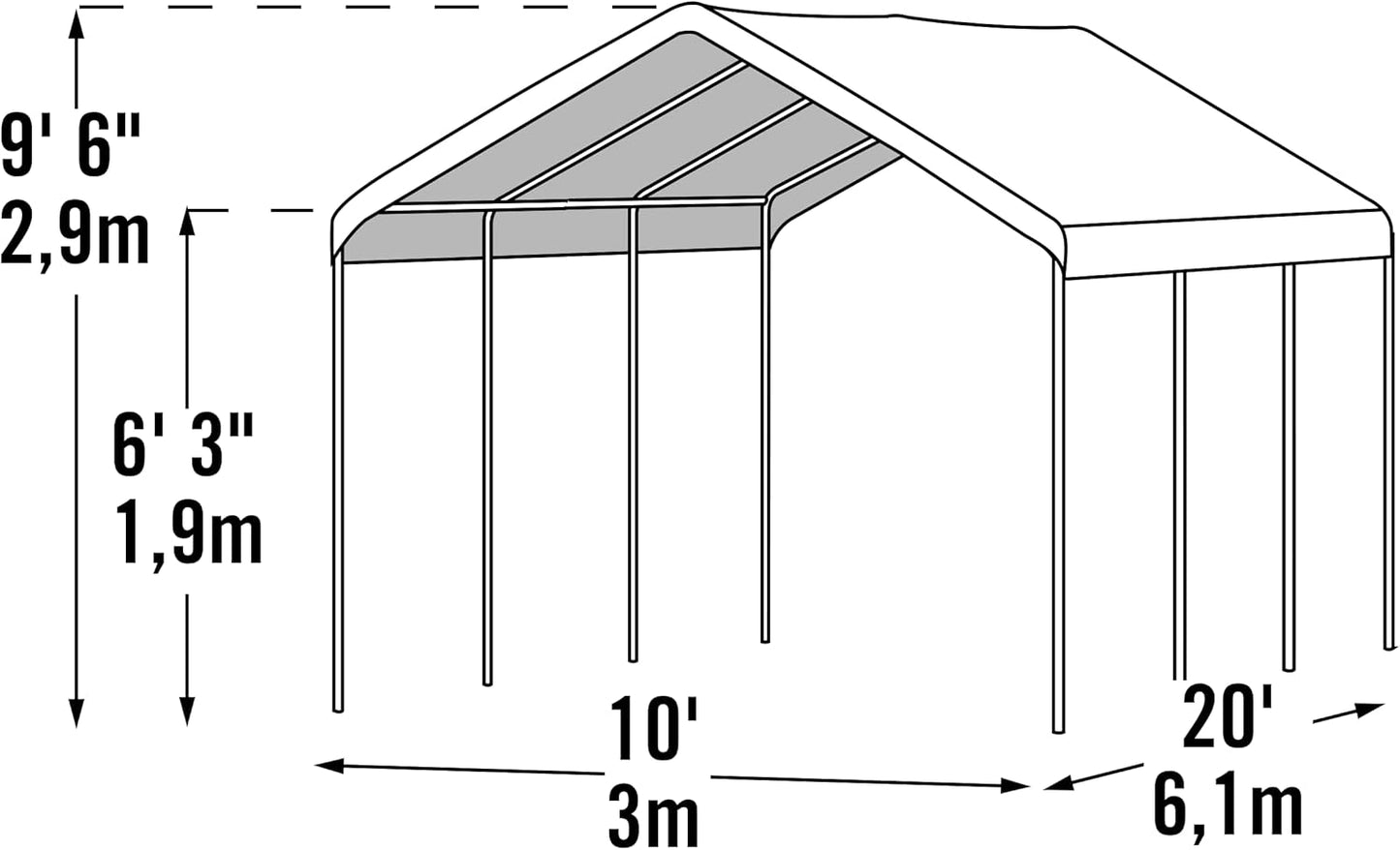 Durable Outdoor Shelter Tent 10x20 ⛺ – Keep Your Equipment Safe & Dry 🌧️