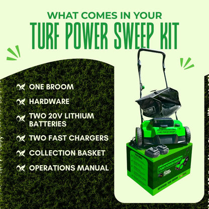Heavy-Duty Turf Sweeper 🌱 – Clean Your Lawn with Ease! 🧹