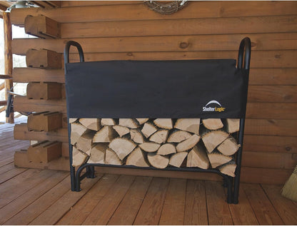 🔥 Firewood Storage Rack with Adjustable Cover – Durable & Water-Resistant! 🌧️