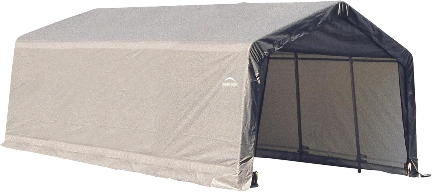 Heavy-Duty 12x20x8 Peak-Style Shelter 🏠 – Ultimate Outdoor Protection 🌦️🚗
