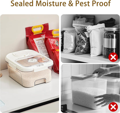 🍚 Premium Rice Storage Container with Dispenser - Freshness Sealed & Easy Pour Design 🌾
