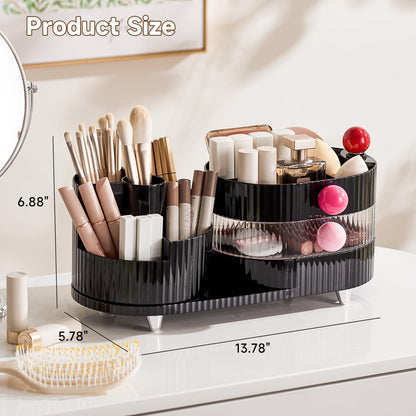 ✨ 360° Rotating Makeup Organizer – Keep Your Vanity Tidy & Chic! 💄🧴