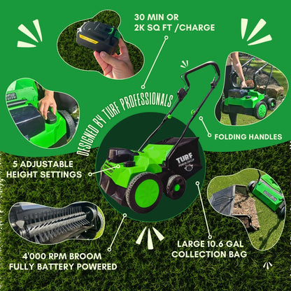 Heavy-Duty Turf Sweeper 🌱 – Clean Your Lawn with Ease! 🧹