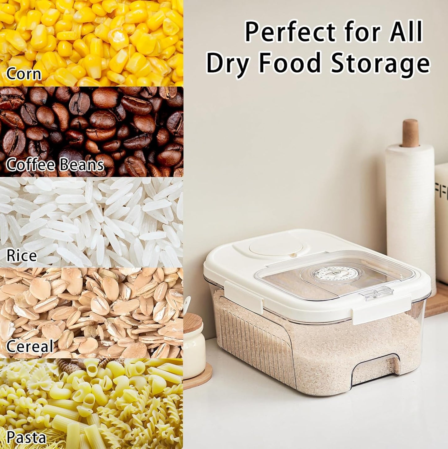 🍚 Premium Rice Storage Container with Dispenser - Freshness Sealed & Easy Pour Design 🌾
